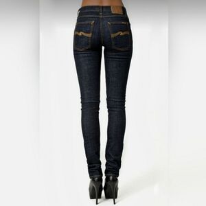NUDIE Jeans Tight Long John - Blue Denim 24  Hemmed